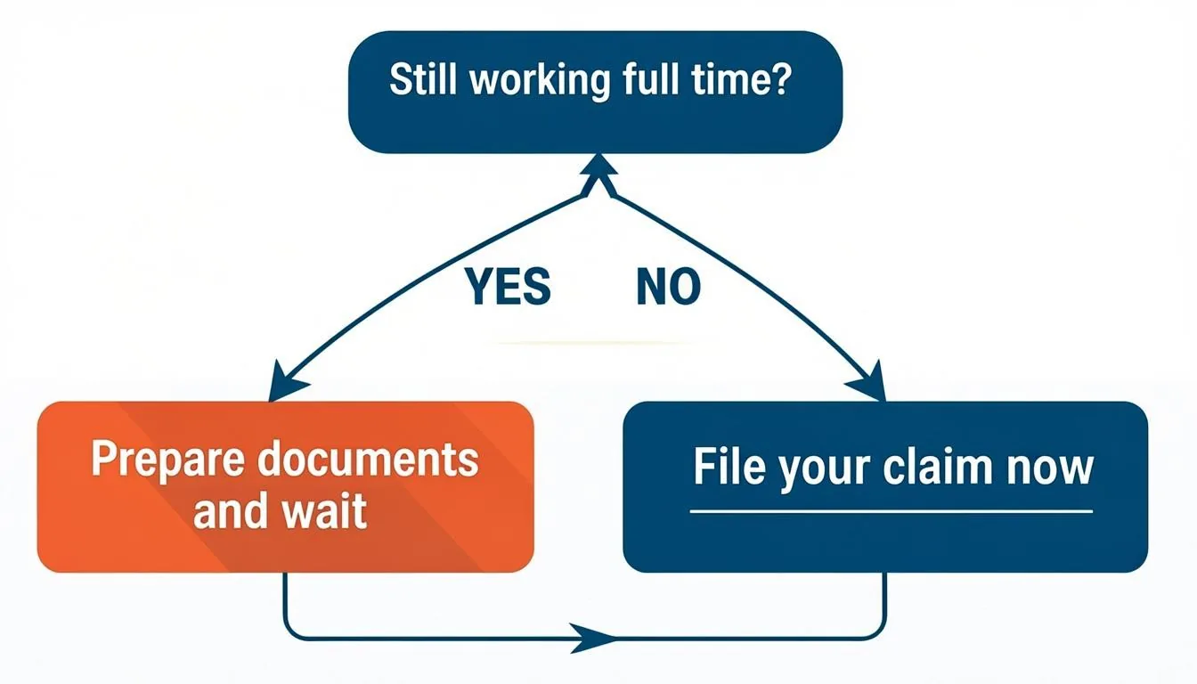 Flowchart showing when you can file for unemployment while still employed