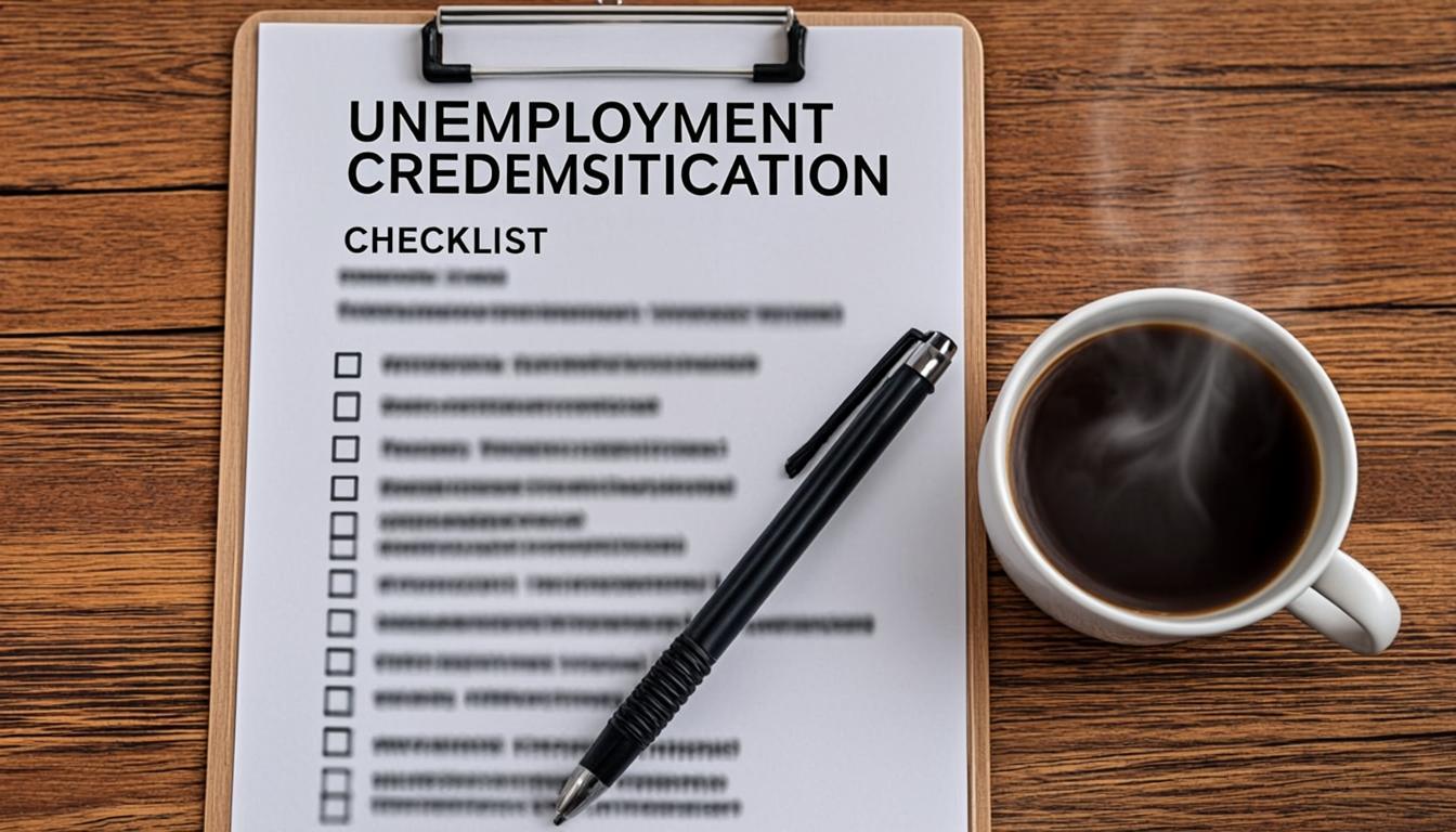 Unemployment certification questions checklist and documentation