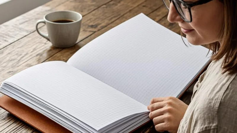 Worker organizing a folder of documents at a kitchen table
