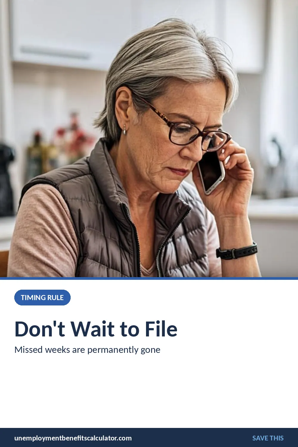 Photorealistic photo of an older American woman filing by phone while carefully writing a confirmation number on a notepad