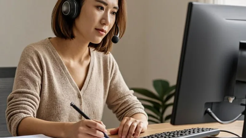 Claimant taking notes during a fact-finding phone interview for a pending unemployment issue