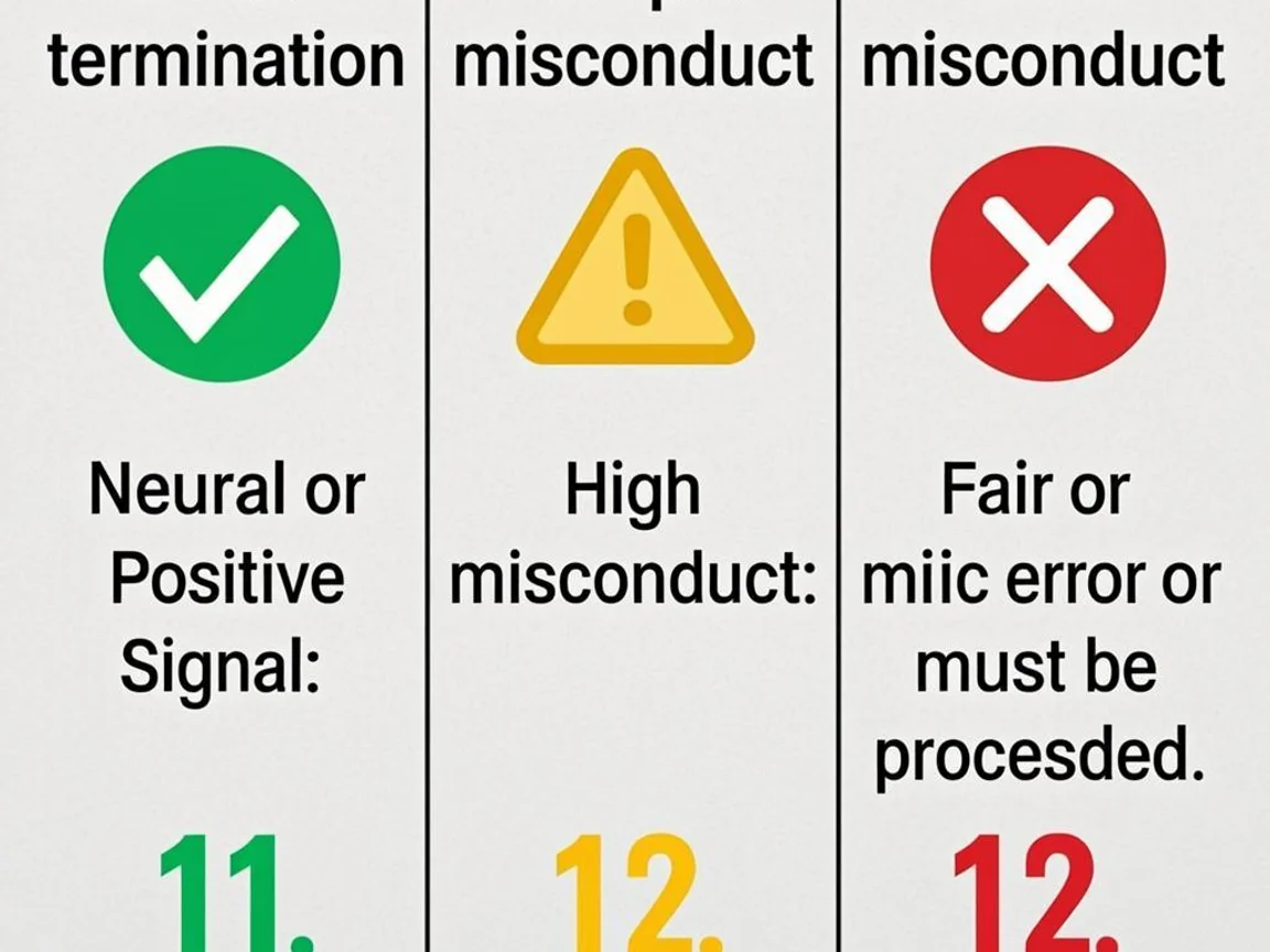 Unemployment misconduct categories comparison showing no-fault termination simple misconduct and gross misconduct with benefit eligibility outcomes