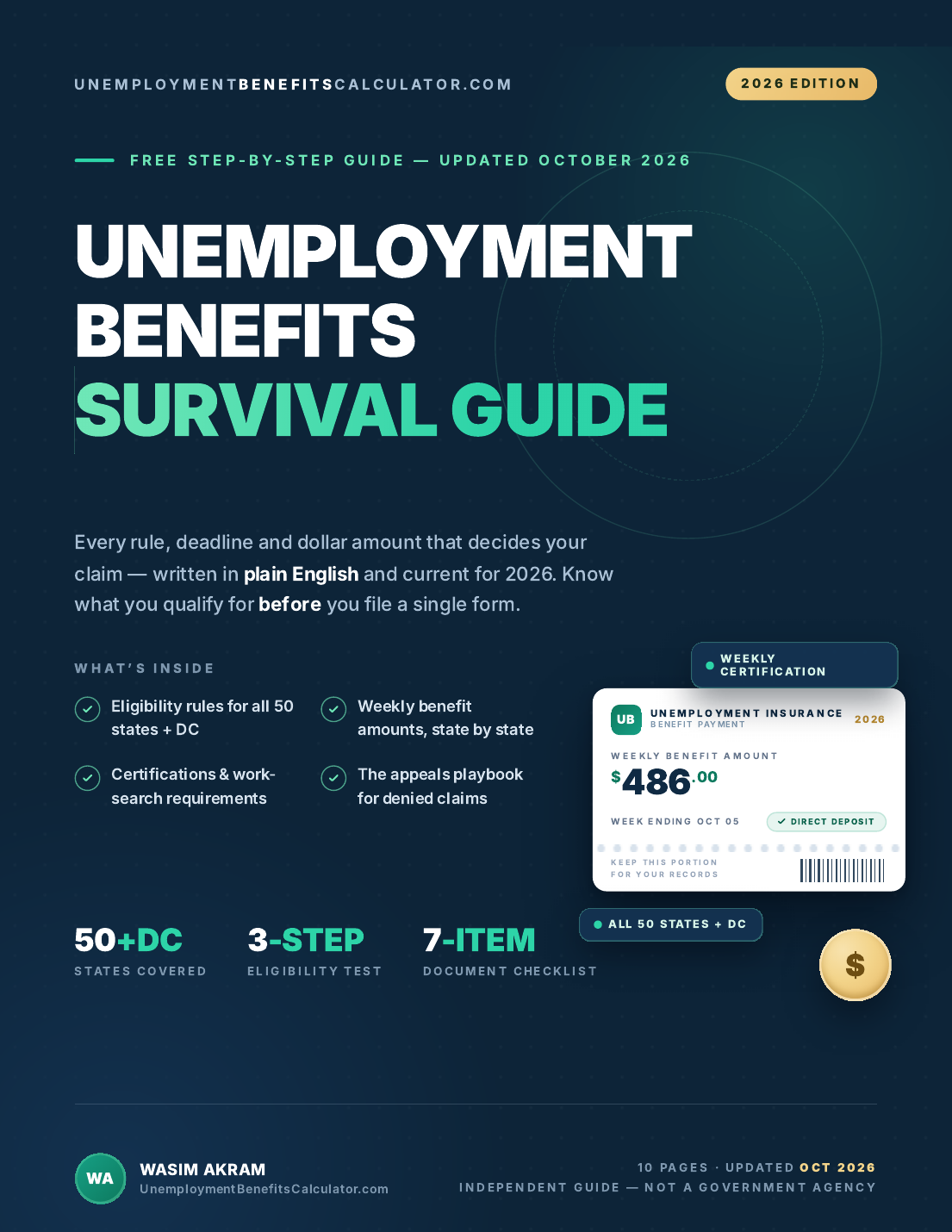 Unemployment Benefits Survival Guide 2026 — free printable PDF